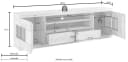 OTTO home Lowboard Ribe Massivholz Fronten 6 Fächer Glaseinsatz Bild 4