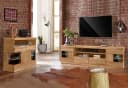 OTTO home Lowboard Ribe Massivholz Fronten 6 Fächer Glaseinsatz Bild 5