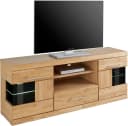 OTTO home Lowboard Ribe 140cm Massivholz Fronten 6 Fächer Glas Bild 1