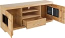 OTTO home Lowboard Ribe 140cm Massivholz Fronten 6 Fächer Glas Bild 4