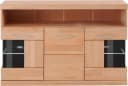 OTTO HOME Sideboard Ribe Massivholz Fronten 2 Türen Glas Bild 3