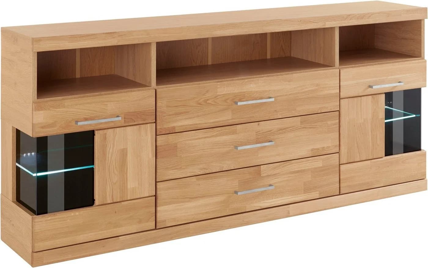 OTTO HOME Sideboard Ribe Eiche teilmassiv mit Glasfronten - Bild 4