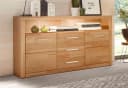 OTTO home Sideboard Ribe Braun Massivholz Fronten Bild 1