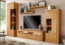 OTTO HOME Ribe Wohnwand Set 5-tlg. Eiche teilmassiv mit Glas Bild 1