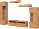 OTTO HOME Ribe Wohnwand Set 5-tlg. Eiche teilmassiv mit Glas Bild 2