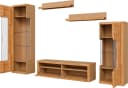 OTTO HOME Ribe Wohnwand Set 5-tlg. Eiche teilmassiv mit Glas Bild 3