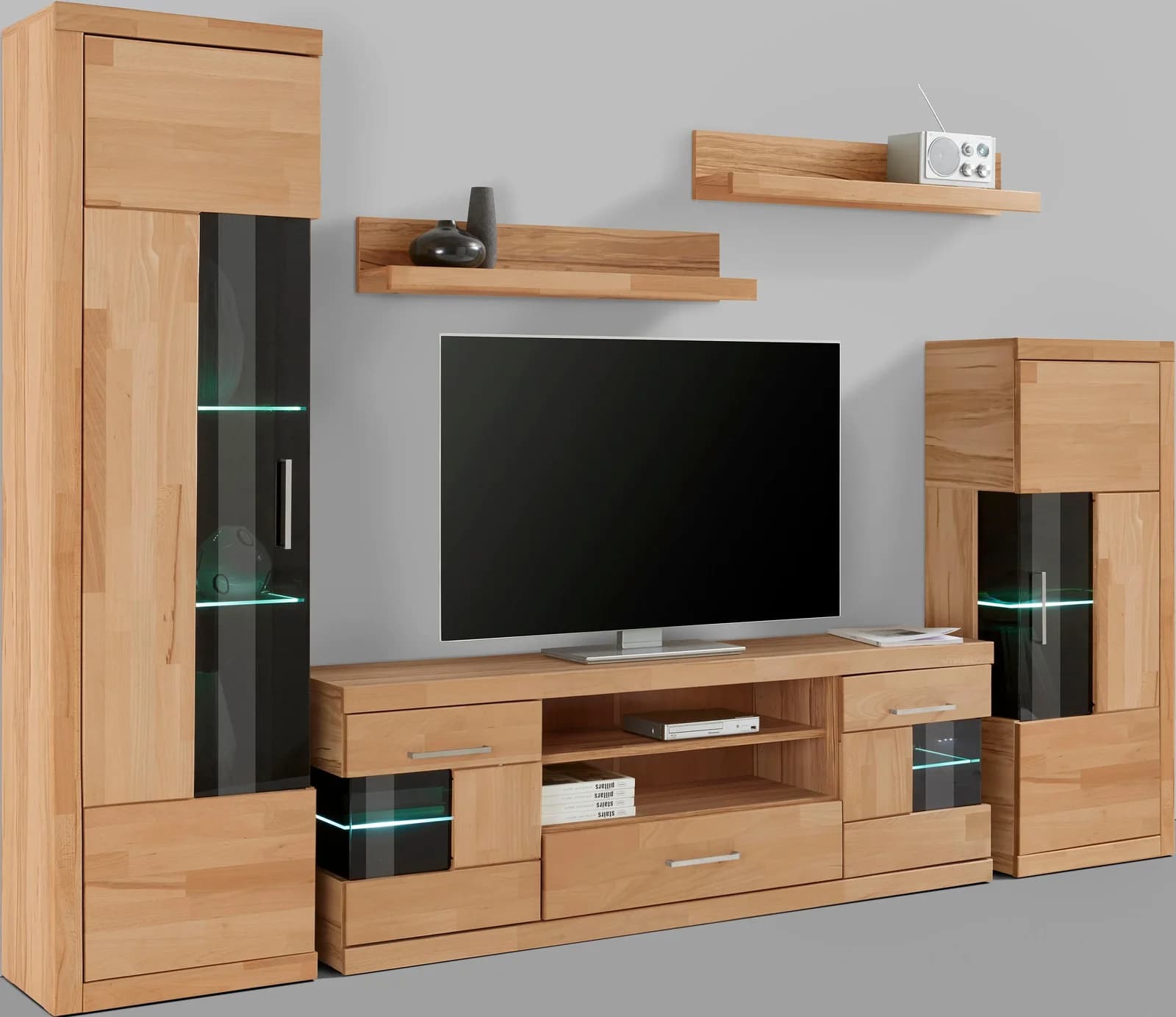 OTTO HOME Wohnwand Ribe 5-tlg. Beige Teilmassivholz - Bild 5