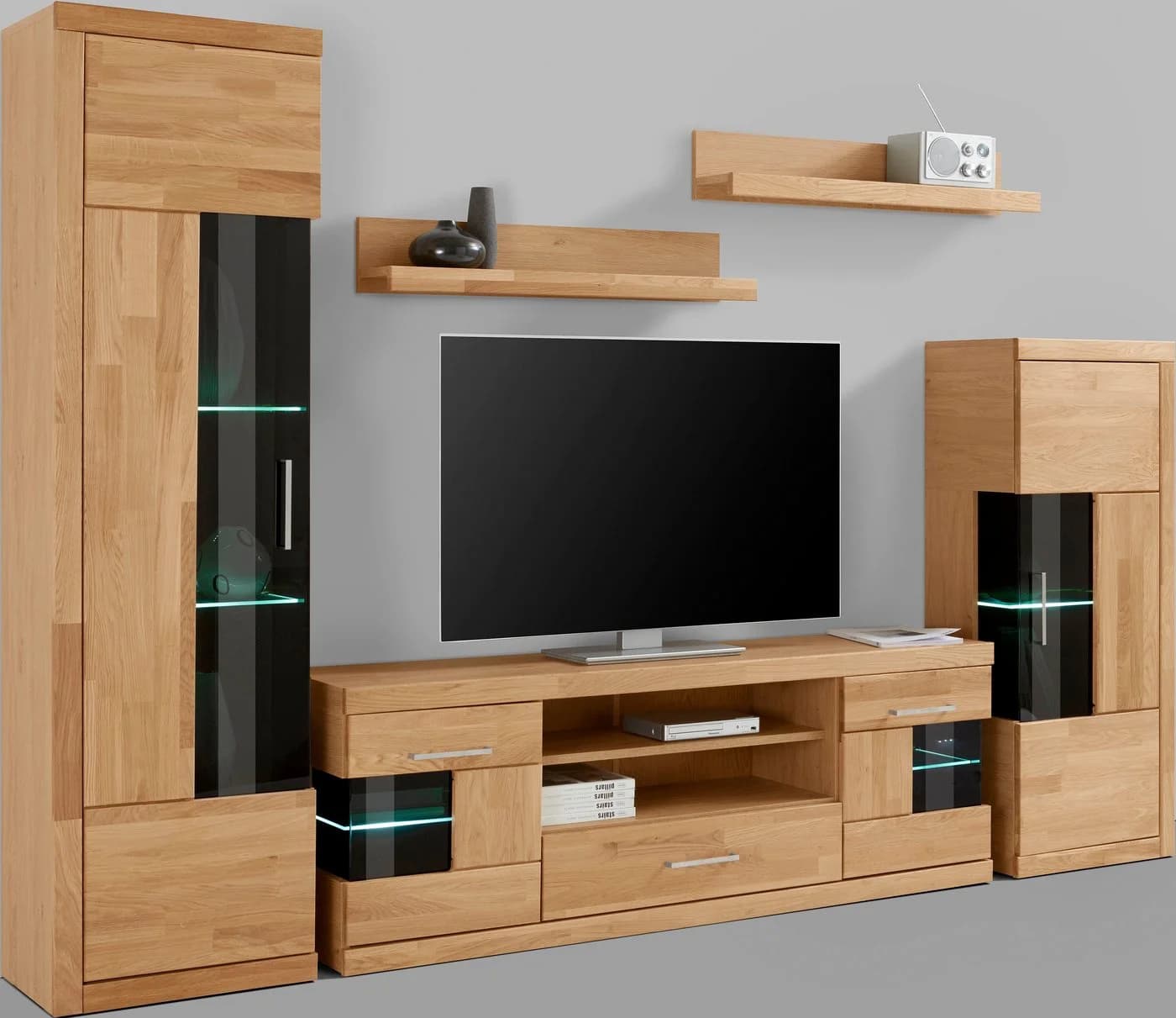 OTTO HOME Wohnwand Ribe Set 5-teilig Eiche teilmassiv - Bild 2
