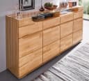 OTTO HOME Sideboard Vetro 200cm Kernbuche Glas 4 Türen 4 Schubladen Bild 2