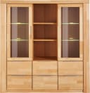 OTTO HOME Highboard Zara Kernbuche teilmassiv mit Glaseinsatz Bild 1