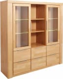 OTTO HOME Highboard Zara Kernbuche teilmassiv mit Glaseinsatz Bild 4