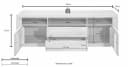 Home affaire Lowboard Zara 180 cm Breite Bild 1