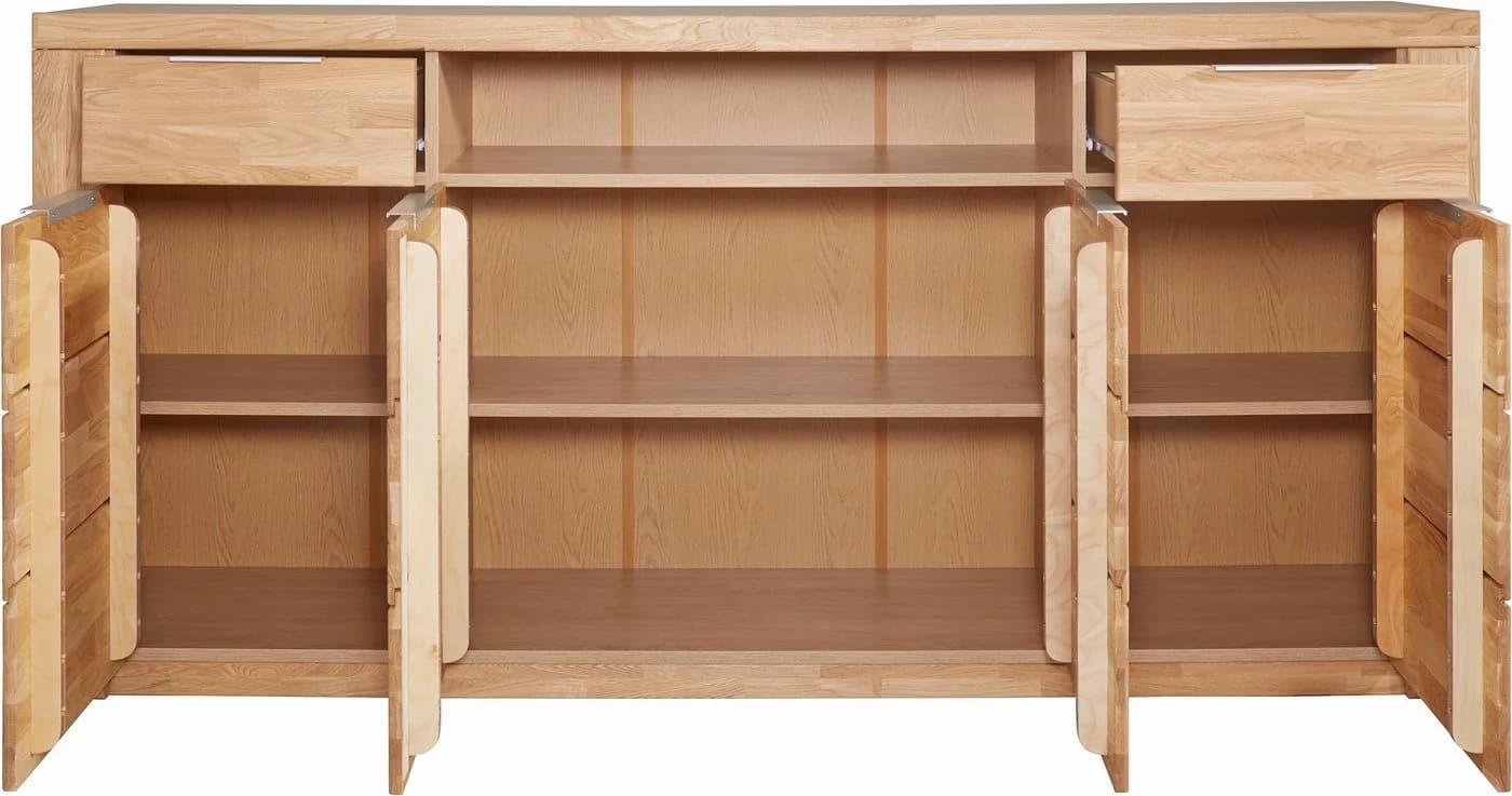 OTTO HOME Sideboard Zara Eiche Massivholz 4 Türen - Bild 5