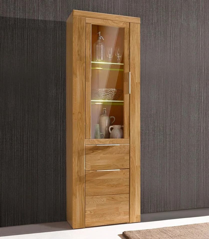 OTTO HOME Vitrine ZARA75 Eiche Teilmassiv 5 Fächer - Bild 2