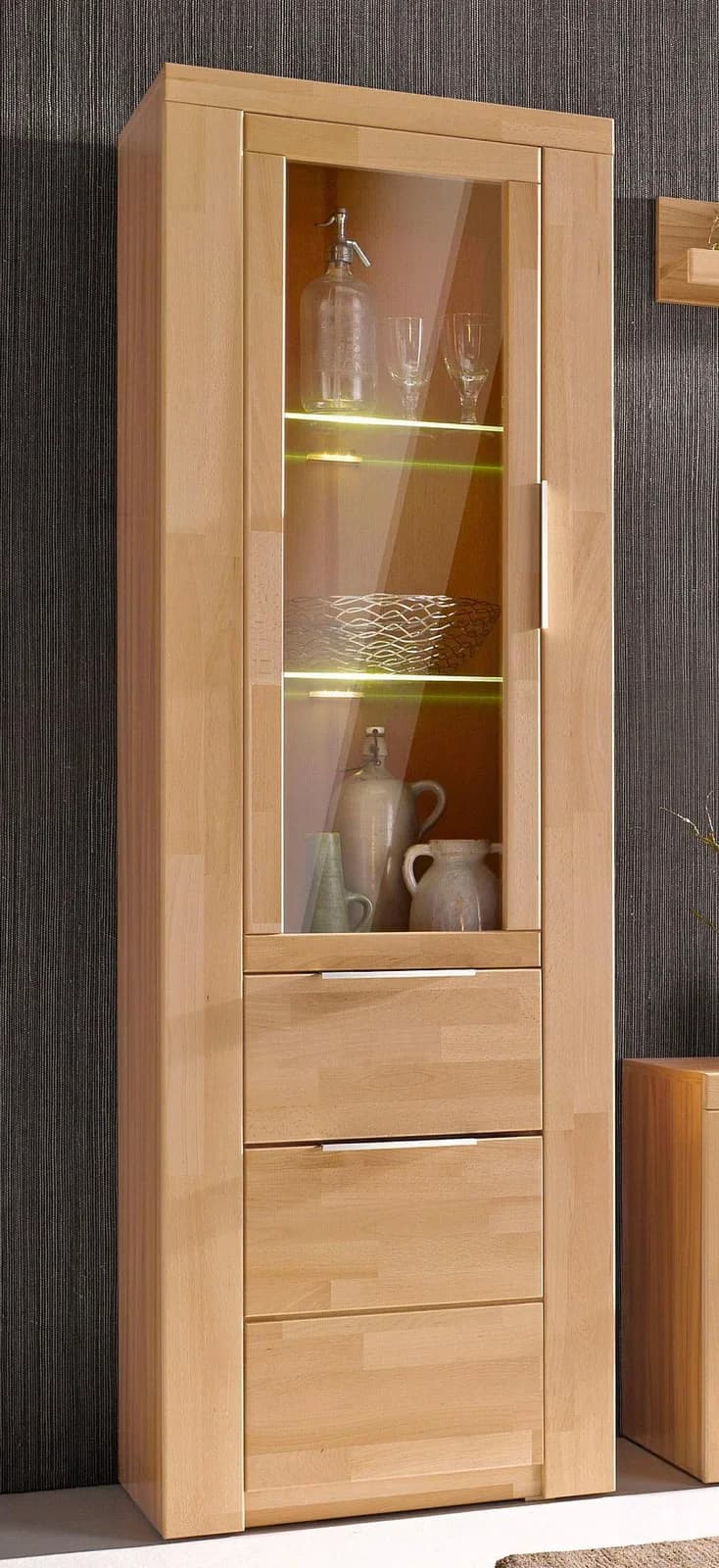 OTTO HOME Vitrine ZARA75 Kernbuche Massivholz 5 Fächer