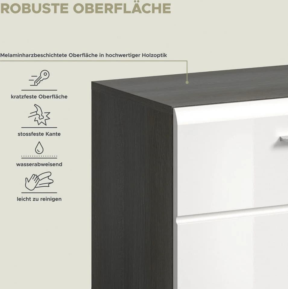 HOME AFFAIRE Sitzbank Rumba Weiß Hochglanz mit Stauraum - Bild 5