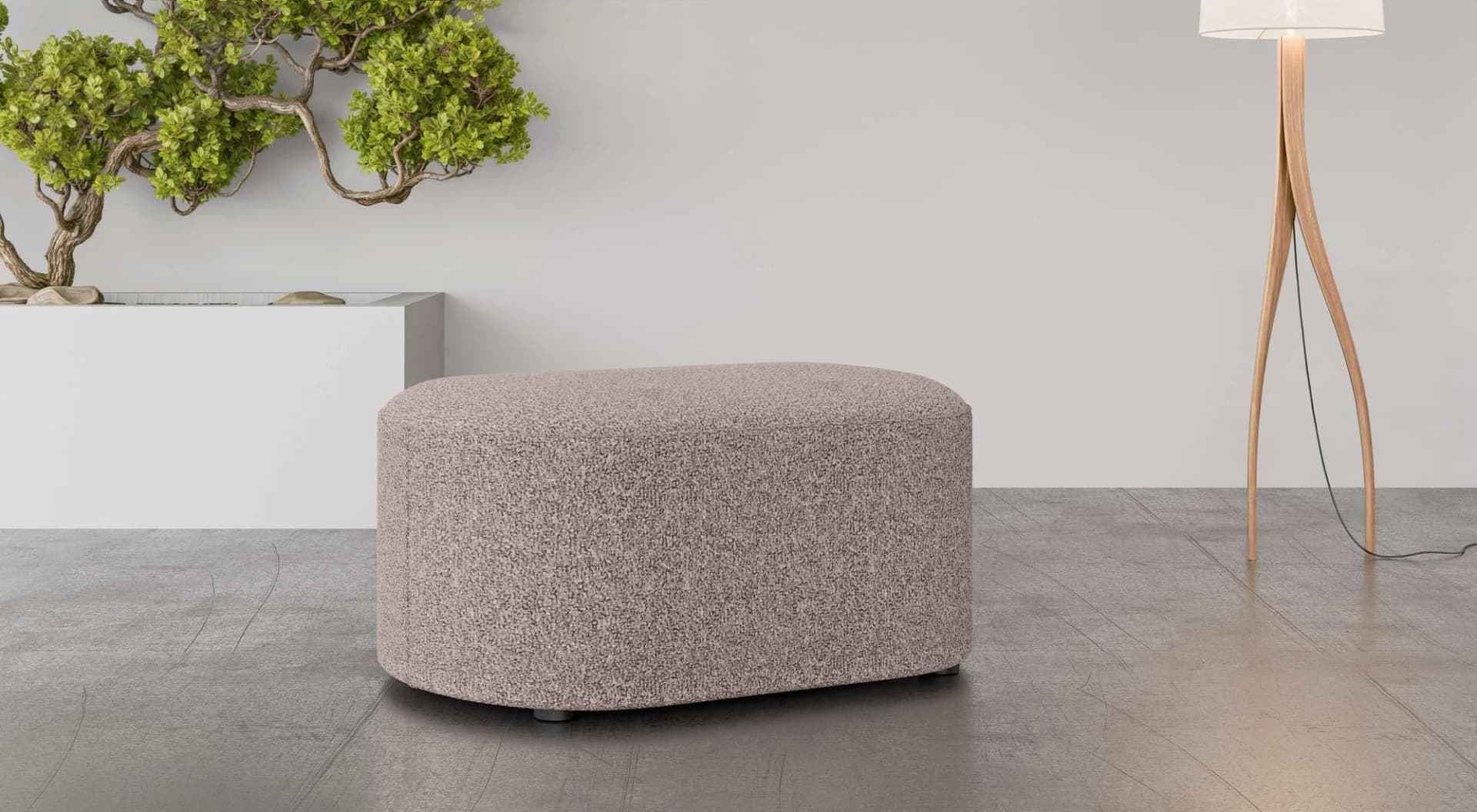 OTTO HOME Polsterhocker Tvinne Braun 100% Polyester
