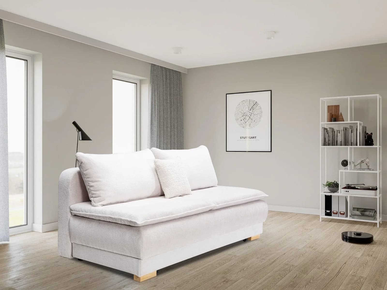 HOME AFFAIRE Schlafsofa Bea Beige Boxspring mit Bettkasten