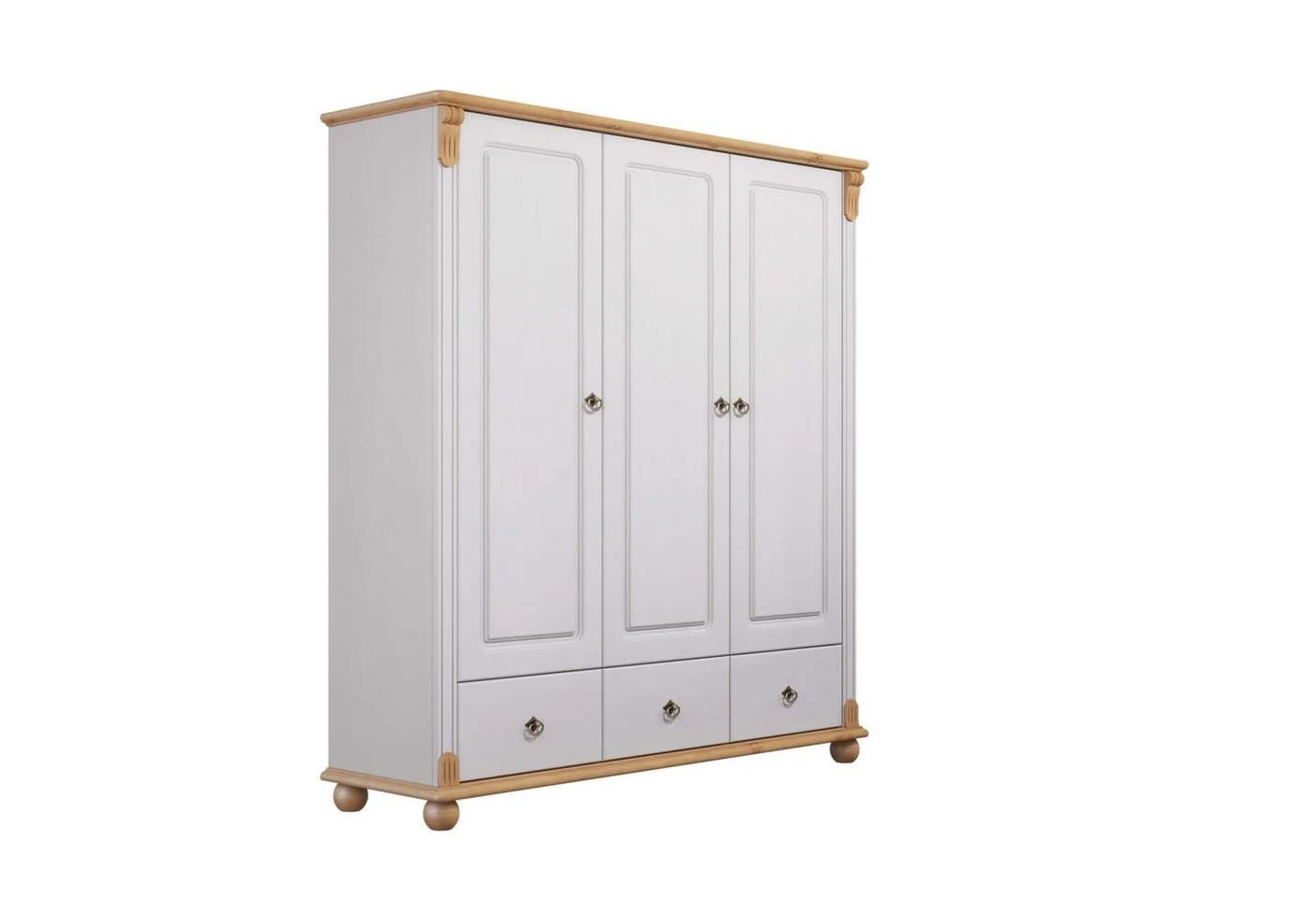 OTTO HOME Wäscheschrank Tessin Weiß Honig Massivholz Kiefer - Bild 2