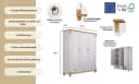 OTTO HOME Wäscheschrank Tessin Weiß Honig Massivholz Kiefer Bild 3