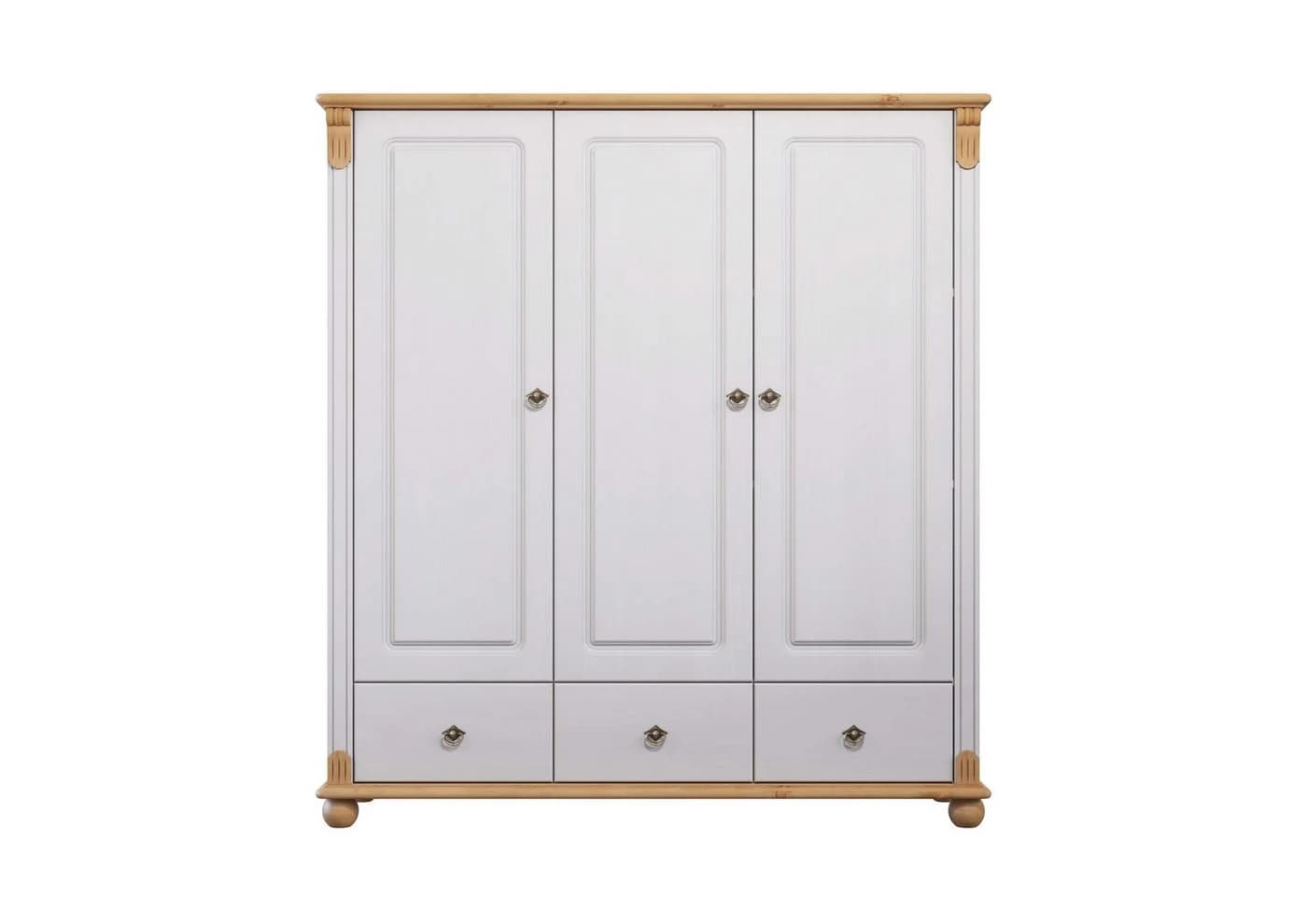 OTTO HOME Wäscheschrank Tessin Weiß Honig Massivholz Kiefer - Bild 4