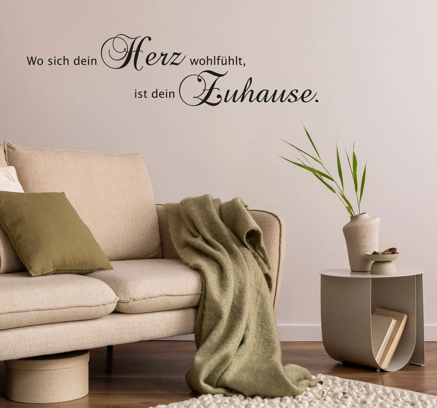 OTTO HOME Wandspruch Wandaufkleber Schwarz Schriftzug Vinyl