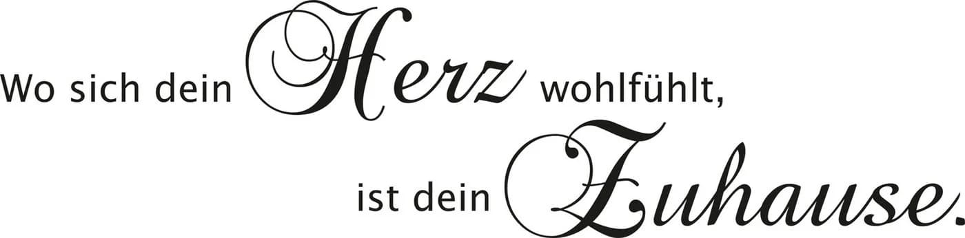 OTTO HOME Wandspruch Wandaufkleber Schwarz Schriftzug Vinyl - Bild 2