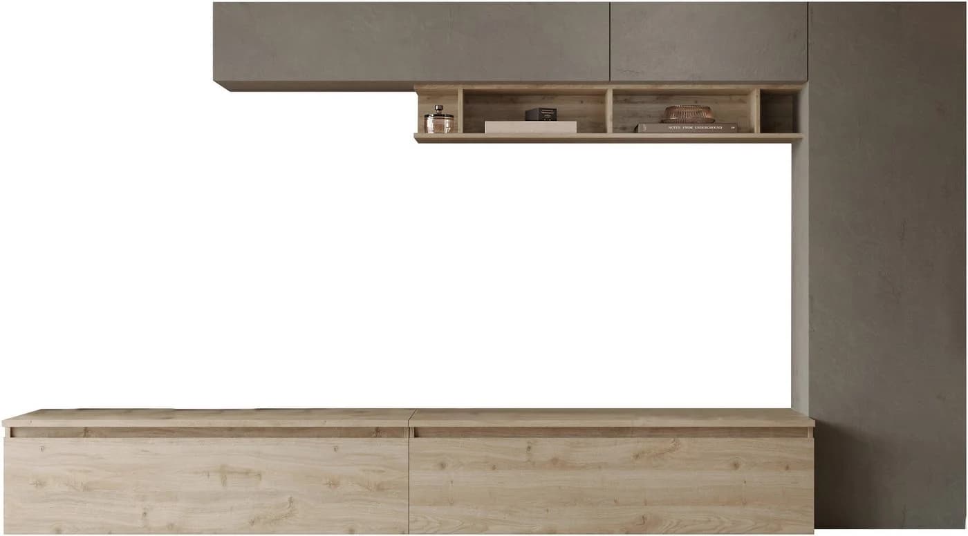 Home Affaire Infinity Wohnwand 6-tlg. Braun Grifflos