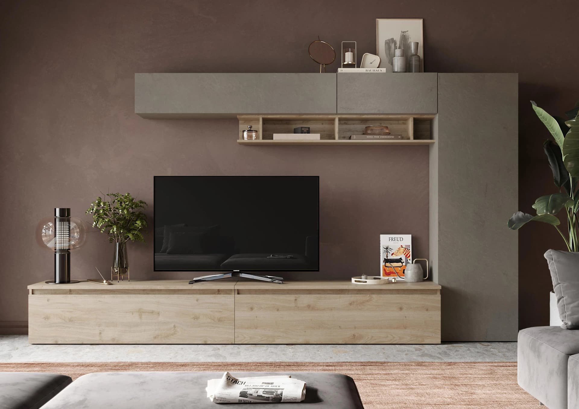 Home Affaire Infinity Wohnwand 6-tlg. Braun Grifflos - Bild 4