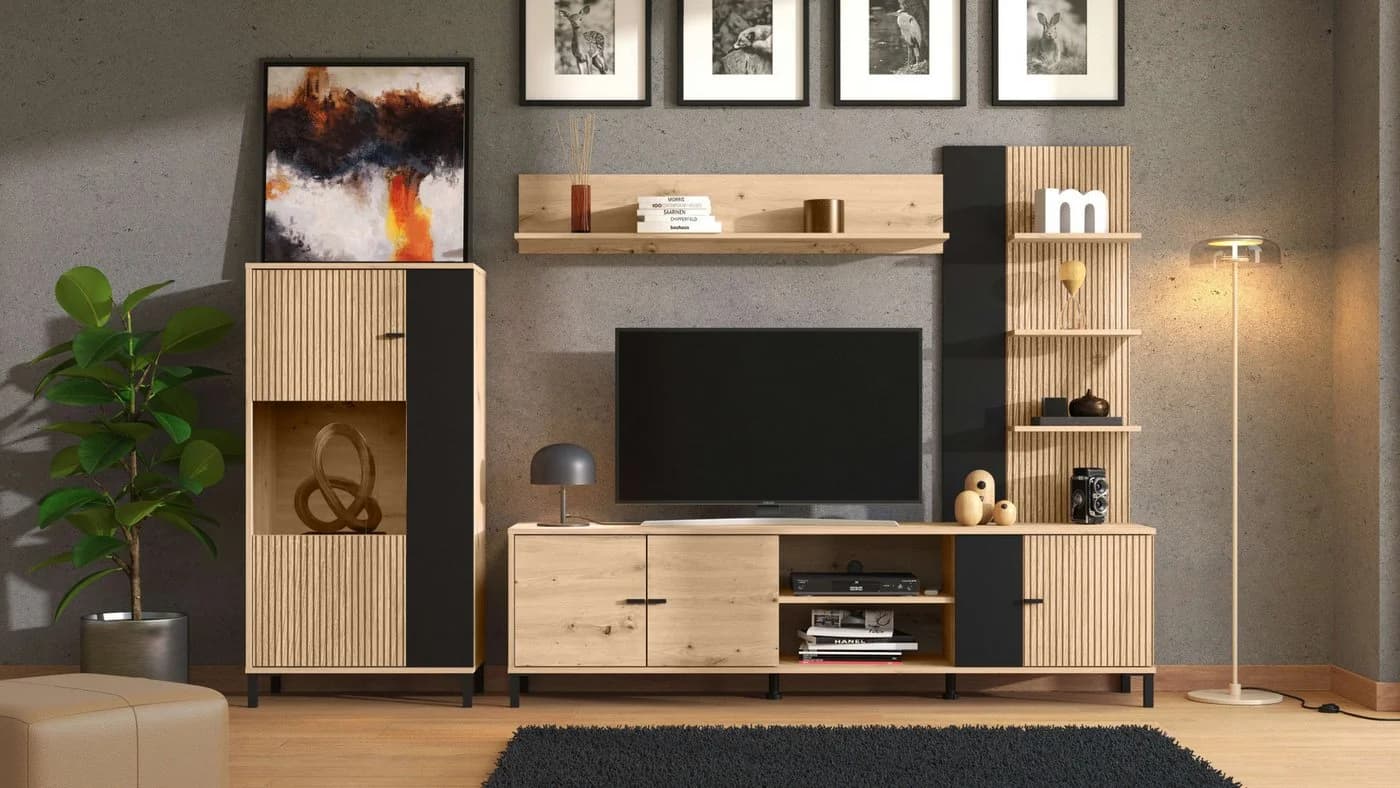INOSIGN Wohnwand Avignon Set mit TV-Board, Highboard, Standregal, Wandregal - Bild 2