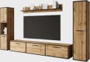 HOME AFFAIRE Wohnwand BOGOTA XL Beige Schwarz Wechselbarer Türanschlag Bild 3