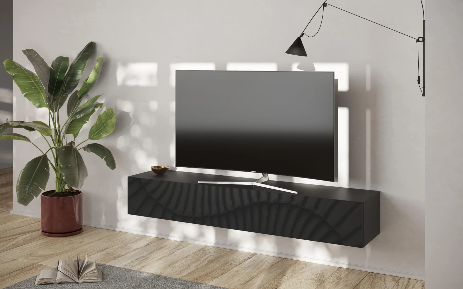 OTTO HOME Snake TV-Board Anthrazit Wandmontage