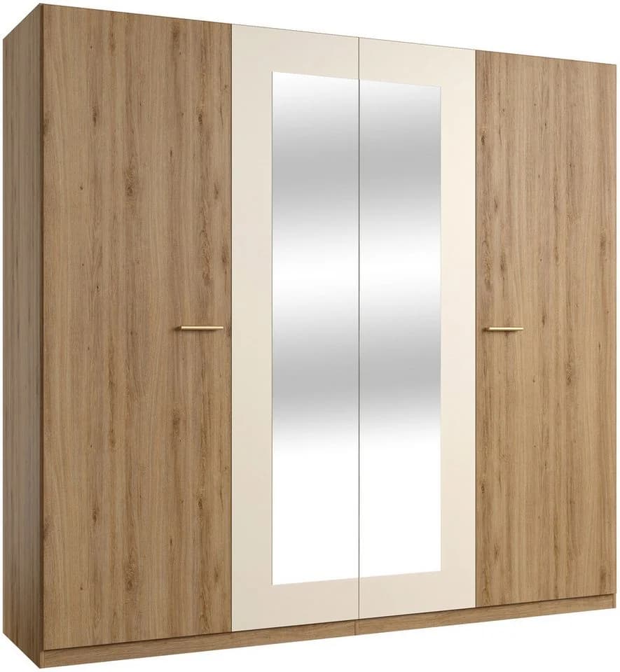 Drehtürenschrank HOME AFFAIRE Bitry Wäscheschrank Spiegeltür Beige Wildeiche - Bild 3
