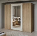 Drehtürenschrank HOME AFFAIRE Bitry Wäscheschrank Spiegeltür Beige Wildeiche Bild 5