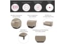 HOME AFFAIRE Jamie 2 Sofa 1,5-Sitzer Taupe Cord Modern Bild 3