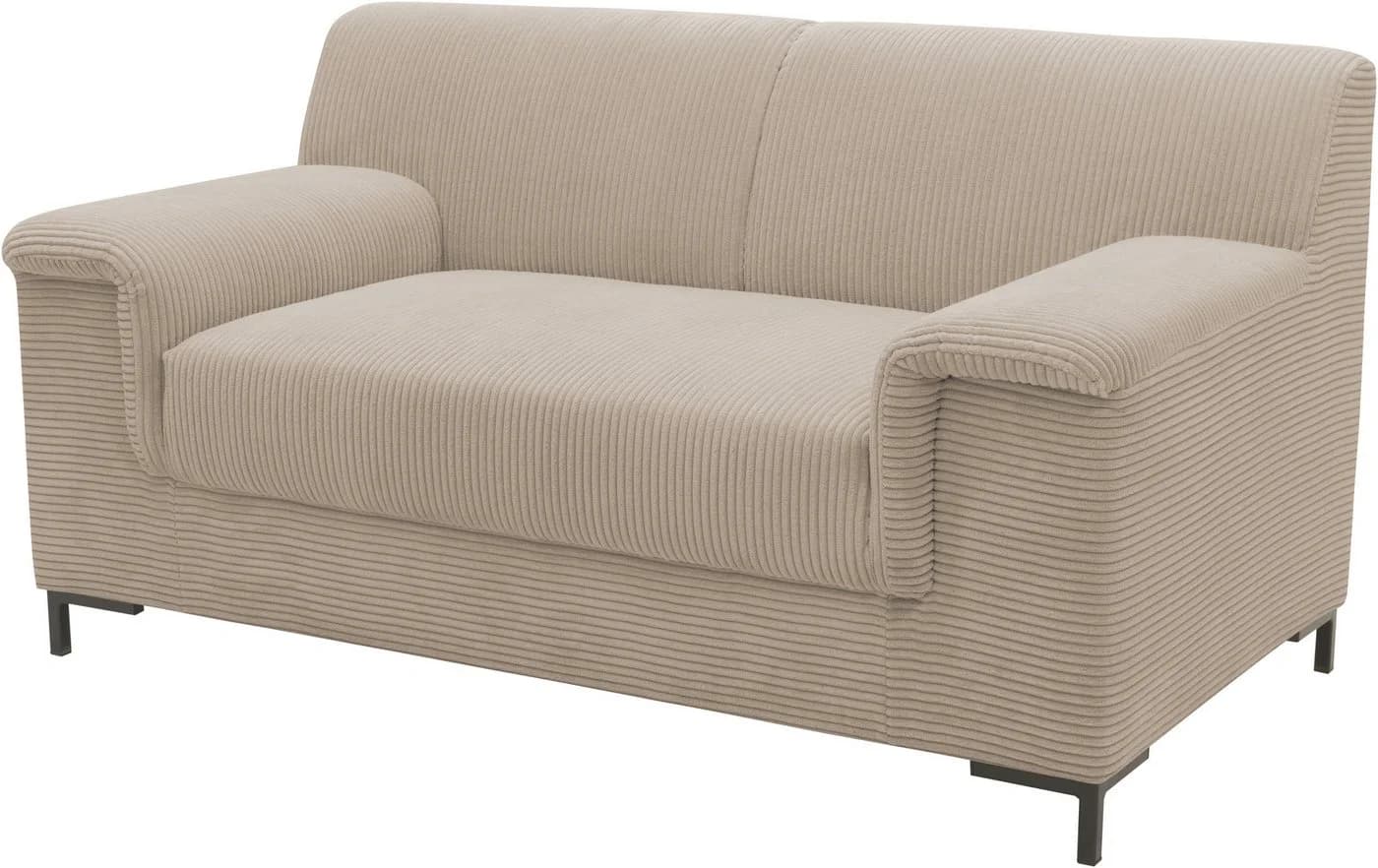 HOME AFFAIRE Jamie 2 Sofa 1,5-Sitzer Taupe Cord Modern - Bild 4