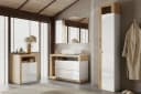 WELLTIME Hochschrank Hamburg 195 cm Weiß Eiche Cadiz NB Bild 1
