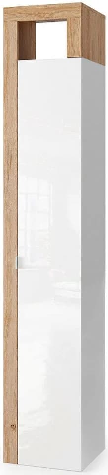 WELLTIME Hochschrank Hamburg 195 cm Weiß Eiche Cadiz NB - Bild 2