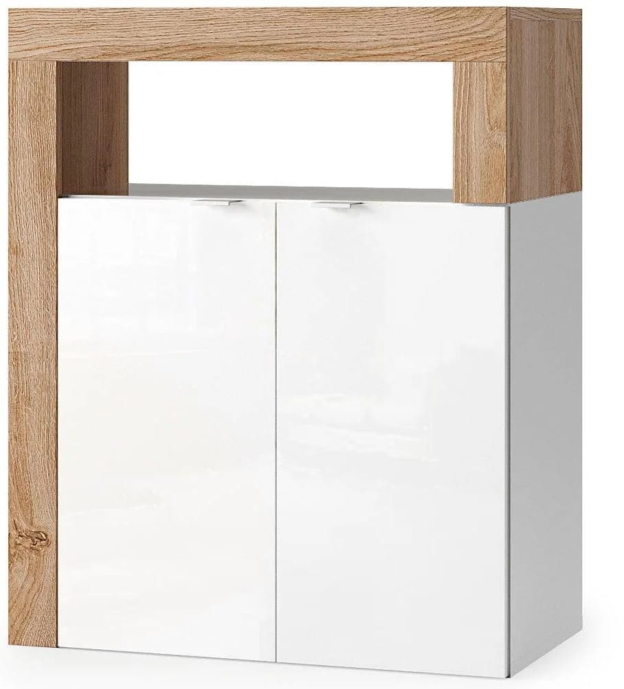 WELLTIME Unterschrank Hamburg 64x78 cm Weiß Eiche Cadiz NB - Bild 4