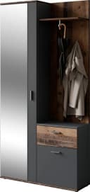 BYLIVING Kompaktgarderobe Jakob Braun Anthrazit mit Spiegel Bild 2