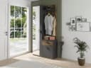 BYLIVING Kompaktgarderobe Jakob Braun Anthrazit mit Spiegel Bild 3