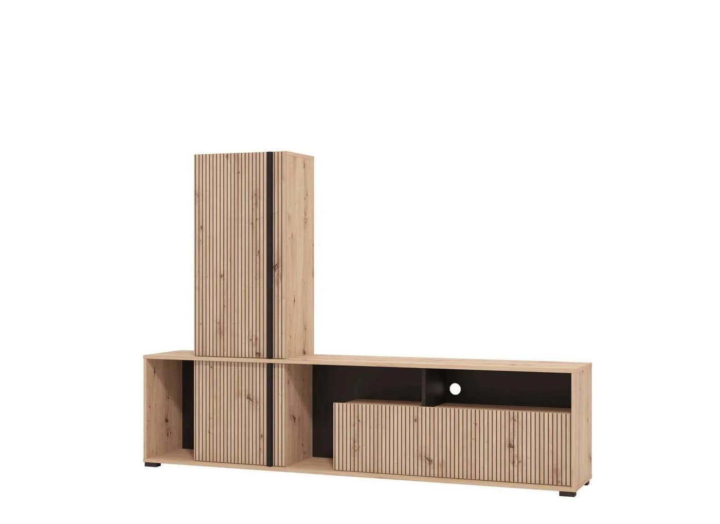 INOSIGN Wohnwand Chania TV Board Highboard Braun Eiche - Bild 3