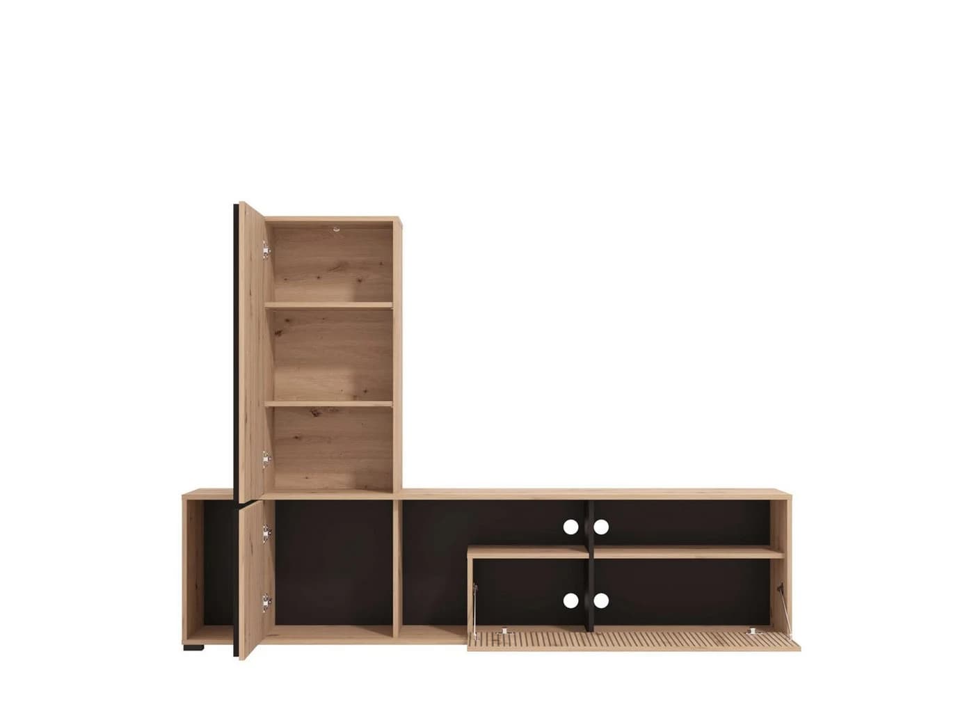 INOSIGN Wohnwand Chania TV Board Highboard Braun Eiche - Bild 5