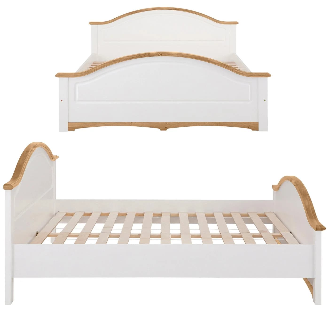 OTTO HOME Konrad Schlafzimmer-Set 4-tlg. Weiß/Gelb Massivholz - Bild 5