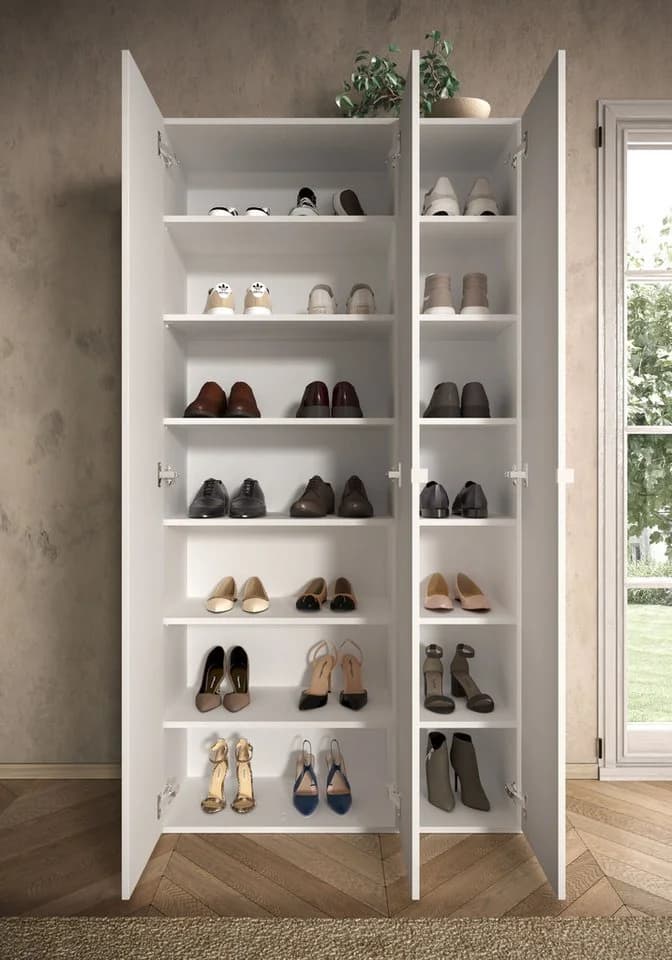 OTTO HOME Schuhschrank SMILE Weiß Hochglanz 95x184cm - Bild 4