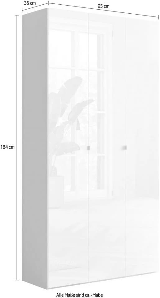 OTTO HOME Schuhschrank SMILE Weiß Hochglanz 95x184cm - Bild 5
