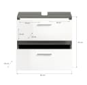 WELLTIME Badmöbel-Set Lucca mit LED-Spiegelschrank Weiß/Silber Bild 5
