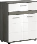 Midischrank WELLTIME LUCCA Weiß Hochglanz 2 Türen 1 Schublade Bild 2