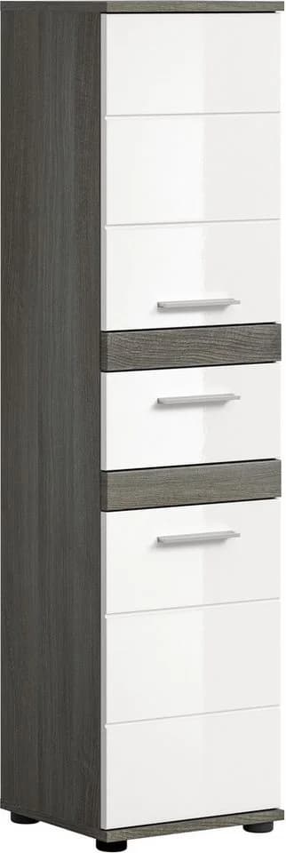 WELLTIME Hochschrank LUCCA Weiß Hochglanz 137 cm - Bild 2