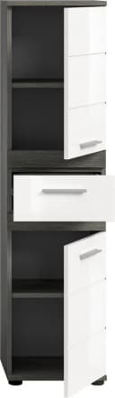 WELLTIME Hochschrank LUCCA Weiß Hochglanz 137 cm Bild 4